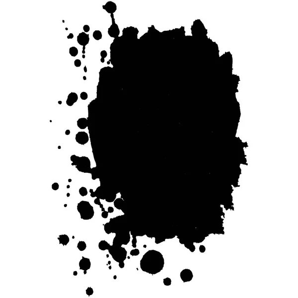 Abstrait fond tache d'encre noire. Illustration vectorielle. Texture grunge pour la conception de cartes et flyers. Un modèle pour la création de pinceaux numériques — Image vectorielle