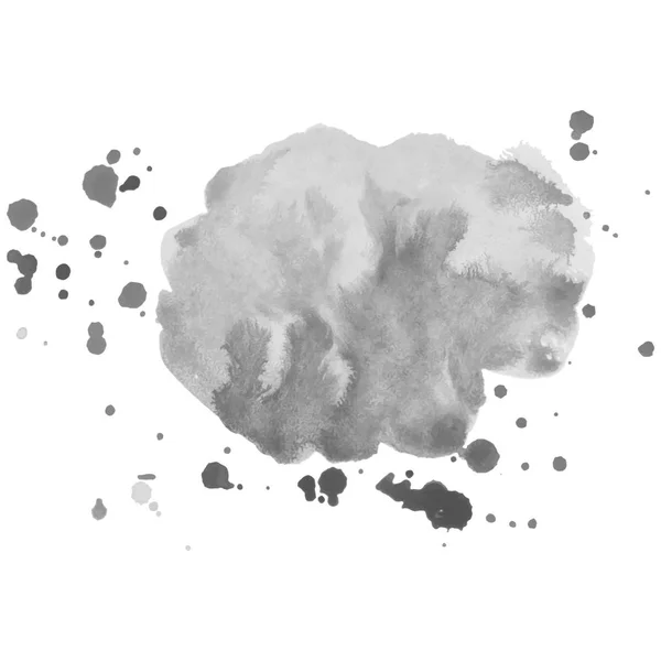 Abstrait aquarelle fond d'échelle de gris. Illustration vectorielle. Texture grunge pour la conception de cartes et flyers. Un modèle pour la création de pinceaux numériques — Image vectorielle