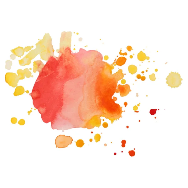 Abstract geïsoleerde kleurrijke vector aquarelvlek. Grunge element voor papier ontwerp — Stockvector