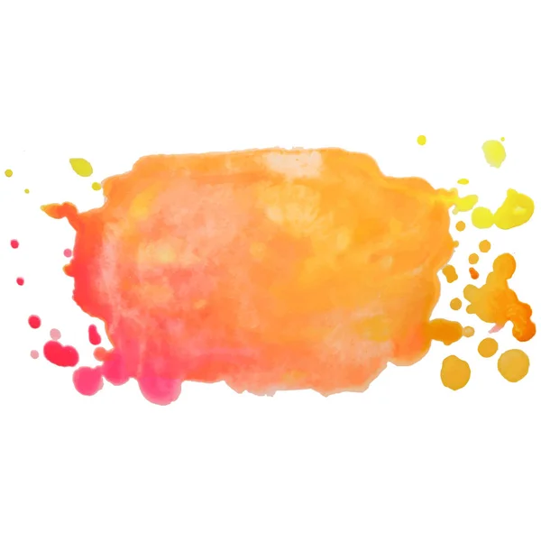 Abstrato isolado colorido mancha vetor aquarela. Elemento Grunge para design de papel — Vetor de Stock
