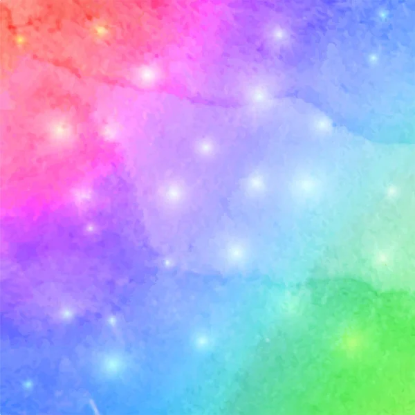 Abstract rainbow galaxy gradient watercolor texture background. — Stock Vector
