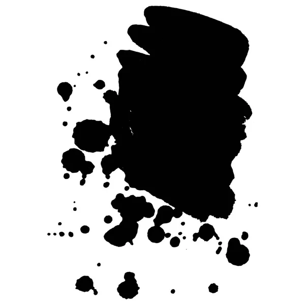 Abstract black ink blot background. Vector illustration. Grunge texture for cards and flyers design. A model for the creation of digital brushes — Stock Vector