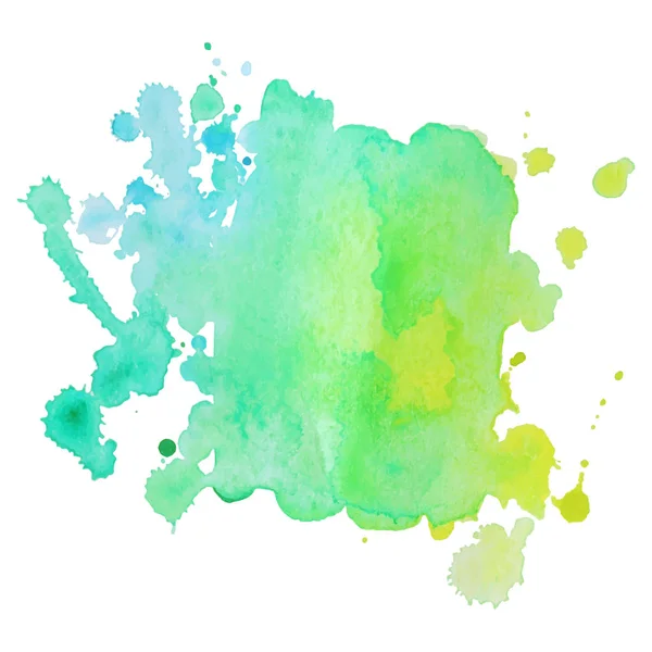 Teinture aquarelle vectorielle colorée isolée abstraite. Grunge élément pour la conception du papier — Image vectorielle