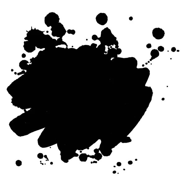 Абстрактное черно-чернильное пятно. Векторная иллюстрация. Изящная текстура для оформления карт и листовок. Модель для создания цифровых кистей — стоковый вектор