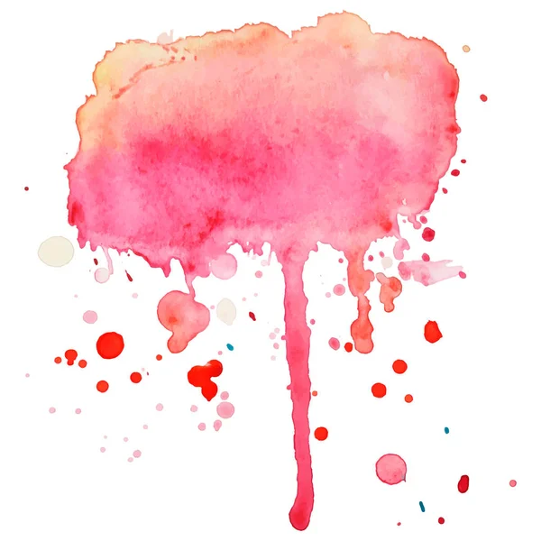 Soyut izole edilmiş renkli vektör suluboya lekesi. Kağıt tasarımı için Grunge ögesi