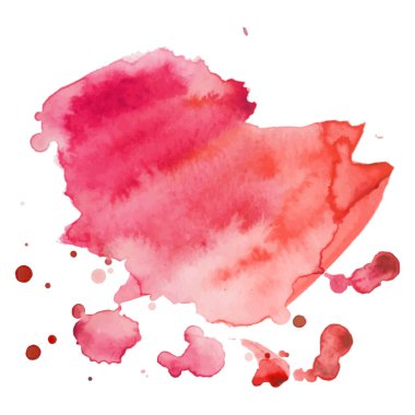 Soyut izole edilmiş renkli vektör suluboya lekesi. Kağıt tasarımı için Grunge ögesi