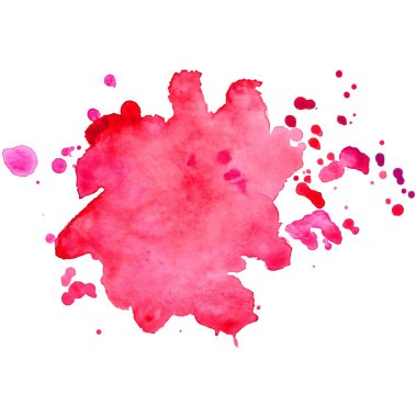 Soyut izole vektör suluboya lekesi.