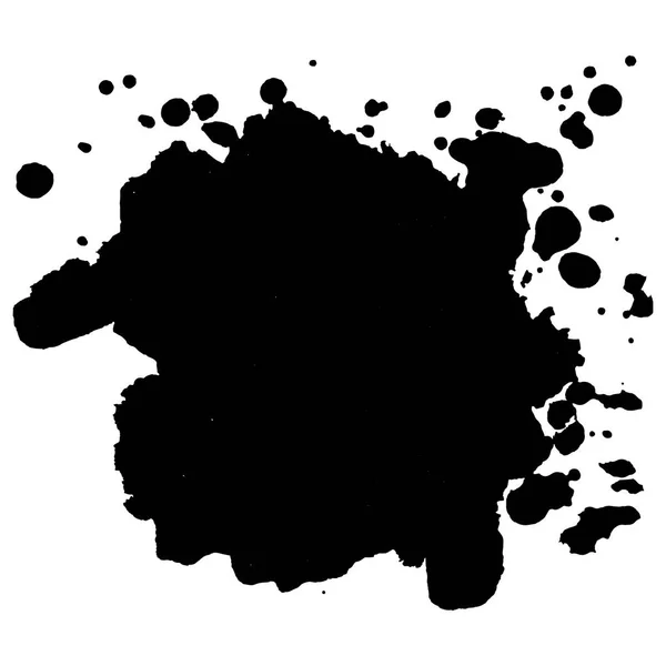 Abstract black ink blot background. — Stock Vector