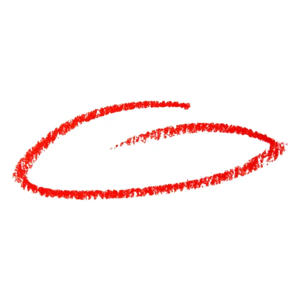 Kırmızı kalemli fosforlu kalem çemberi. Vektör illüstrasyonu