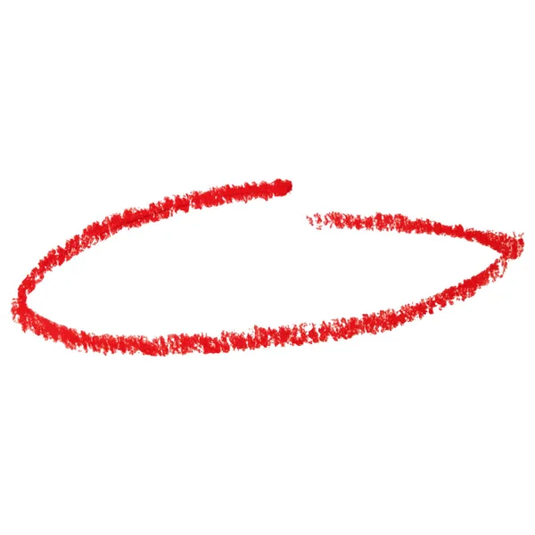 Roter Markierstift Textmarker Kreis. Vektorillustration — Stockvektor