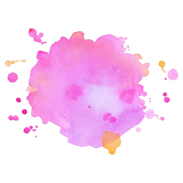 Colorful abstract watercolor stain with splashes and spatters. Modern creative background for trendy design. — Stock Vector