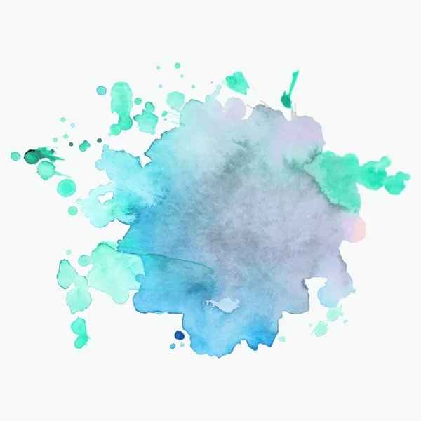 Abstracte aquarelvlek met spatten en spatten. Moderne creatieve achtergrond voor trendy design. — Stockvector