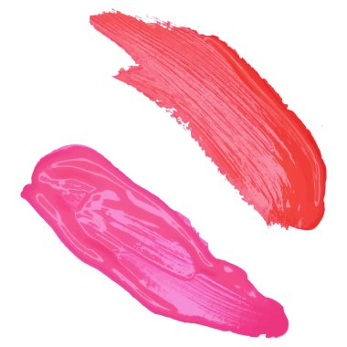 Beyaz arka planda lekeli ruj. Güzellik ve kozmetik geçmişi. Vektör pankartı, etiket, etiket