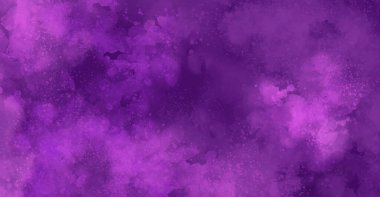 Soyut suluboya resim arka plan şablonu. Metin, pankart, sunum veya ürün grafik tasarımı için mor mavi suluboya arkaplan boşluğu