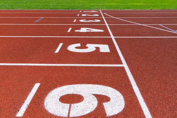 Running track, stadium, race track, start and finish