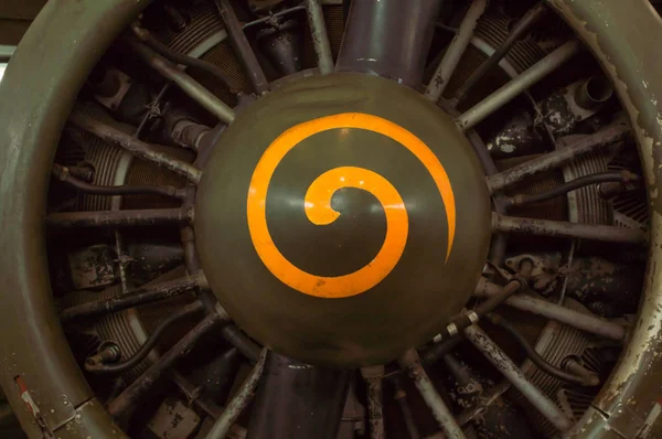 Engin ve pervane bir vintage uçağın