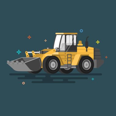 damperli kamyon vektör çizim.