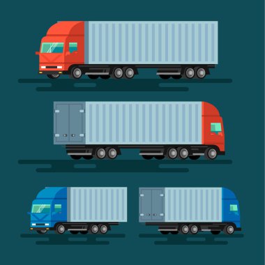 Truck delivery vector illustration.  clipart