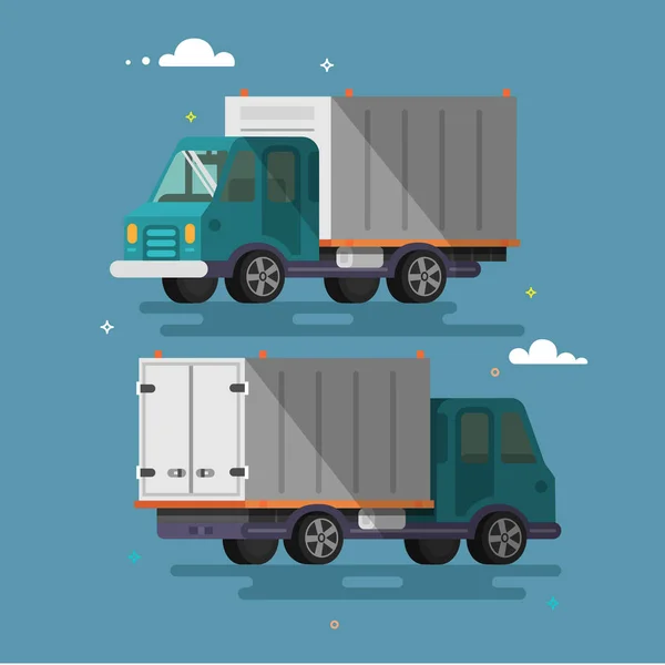 Consegna camion, illustrazione vettoriale . — Vettoriale Stock