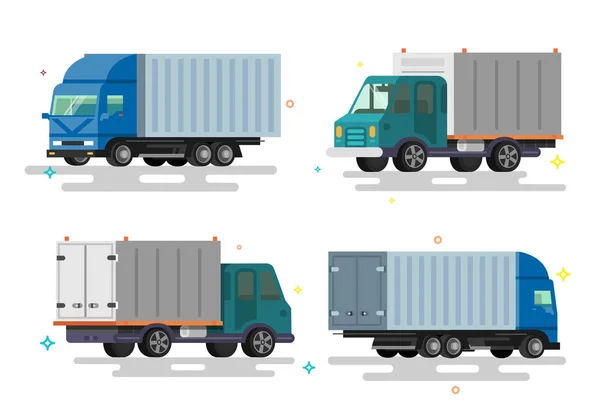 Illustration zur Lastwagenauslieferung. — Stockvektor
