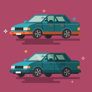 Araba. Düz tasarım.