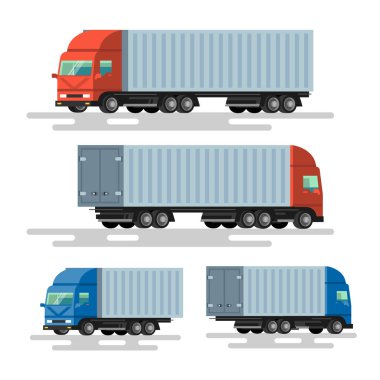 Kamyon teslimat vektör çizim. 