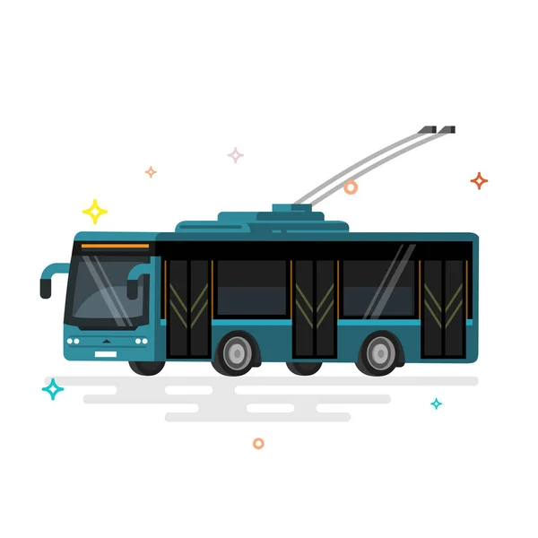 Ilustración trolebús de transporte público . — Vector de stock