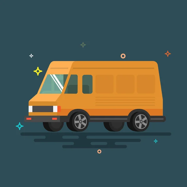 Ilustración vectorial de furgoneta de entrega de dibujos animados . — Vector de stock
