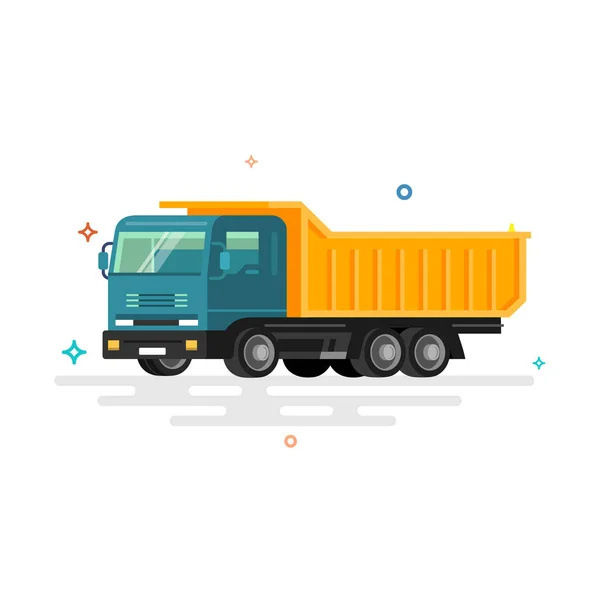 Dump Truck vettoriale illustrazione . — Vettoriale Stock