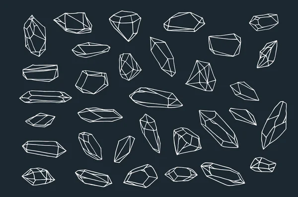 Kristal. Elle çizilmiş kristal.