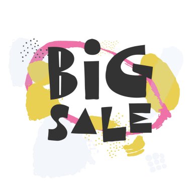 Satılık! Büyük bir indirim var! Vektör çizim.