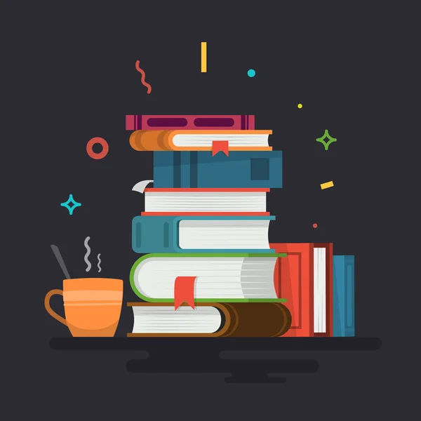 Des livres. Connaissance, apprentissage et éducation . — Image vectorielle