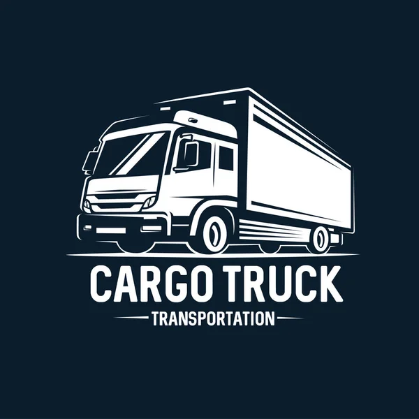 Logo del camión. Transporte. Estilo monocromo . — Vector de stock