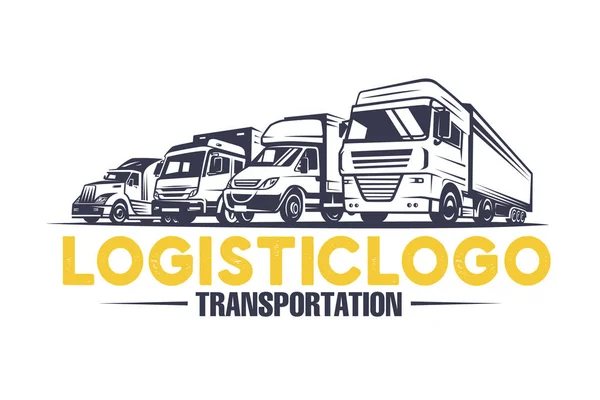 Logo logistik. Transportasi . - Stok Vektor
