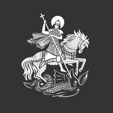 Aziz George. Vektör Illustration. 