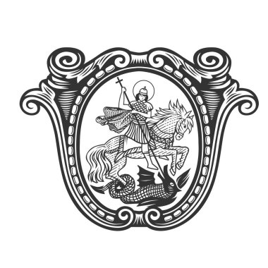 Aziz George. Vektör Illustration. 
