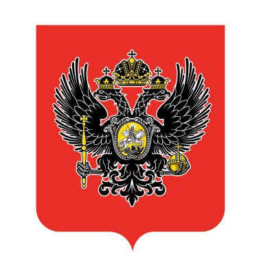 renkli kat Rusya İmparatorluğu. vektör çizim. XIX. yüzyıl.