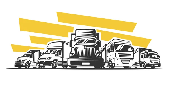 Logotipo do caminhão, carga, entrega. Logística logotipo da empresa . — Vetor de Stock