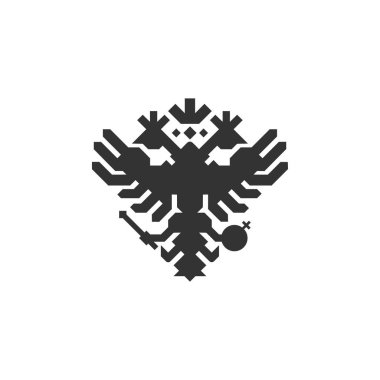 Çift kartal logosu. Rus kartal logosu.