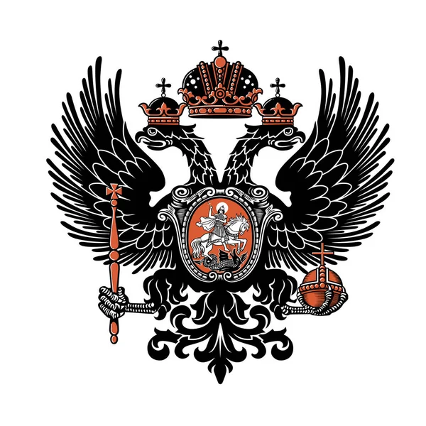 Az Orosz Birodalom címere. Vektoros illusztráció. XIX. század. — Stock Vector