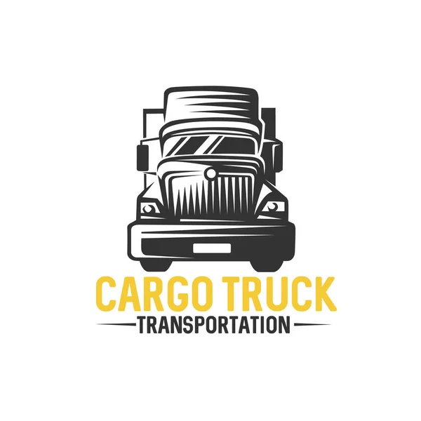 Lastbils logo, frakt, leverans, logistik. — Stock vektor
