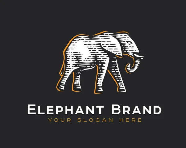 Logotyp av elefanten. — Stock vektor