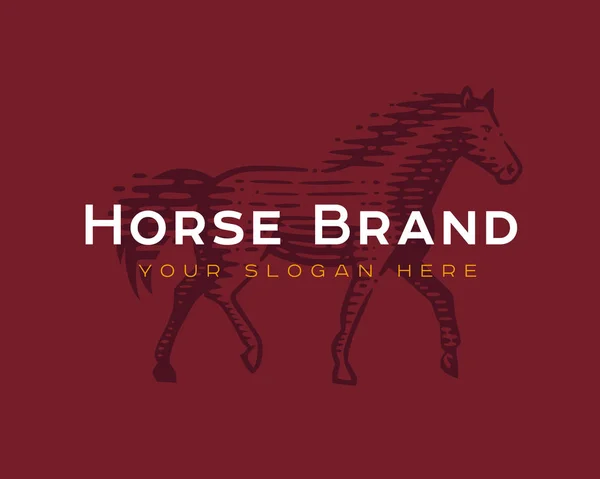Logo van het paard. — Stockvector