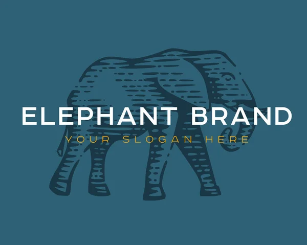 Logotyp av elefanten. — Stock vektor
