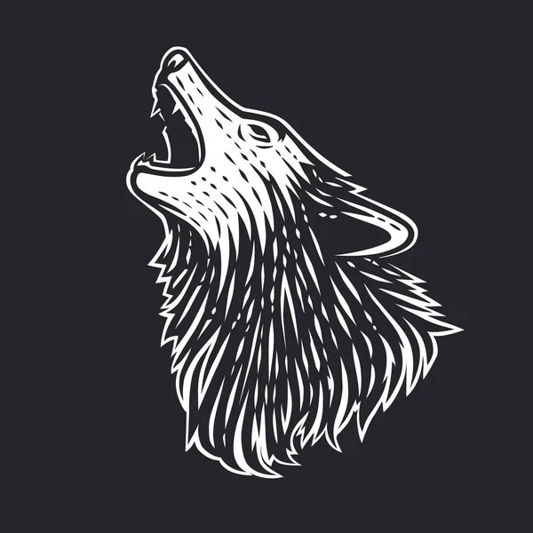 Vektorillustration des Wolfes. — Stockvektor