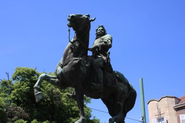 Szeged, Macaristan, Csongrad bölge II Rakoczi Ferenc heykeli