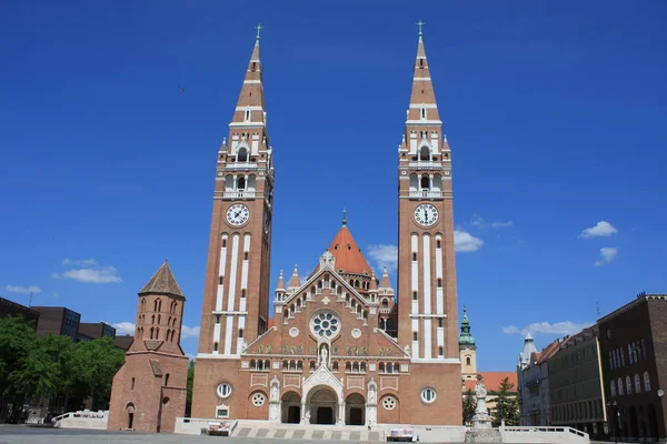 Votive Church Cathedral Our Lady Hungary Twin Spired Roman Catholic — Stock Photo, Image