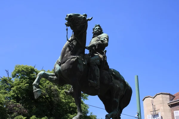 Statue Von Rakoczi Ferenc Szeged Ungarn Csongrad Region — Stockfoto