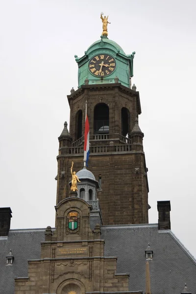 Güzel Tarihi Bina Merkezi Rotterdam Hollanda Nın Rotterdam Belediye Binası — Stok fotoğraf