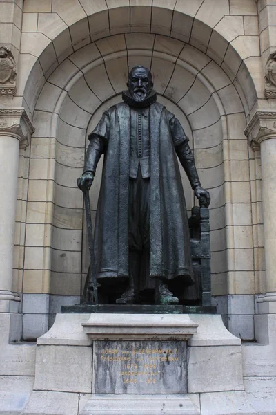 Pomnik Johana Van Oldenbarnevelt Mieście Rotterdam — Zdjęcie stockowe